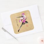 Honey Lemon On The Run Square Sticker