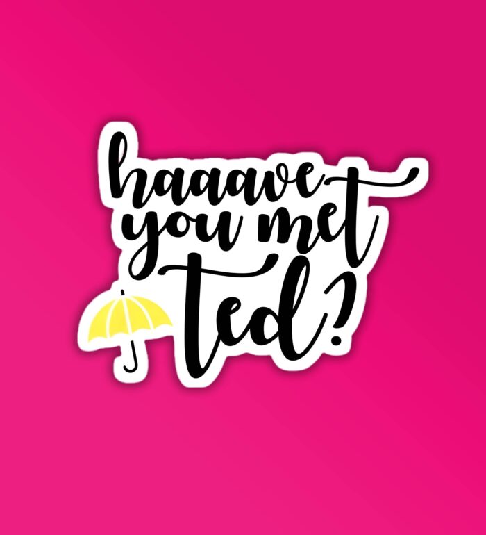 How You Met Ted Laptop   Mobile Sticker