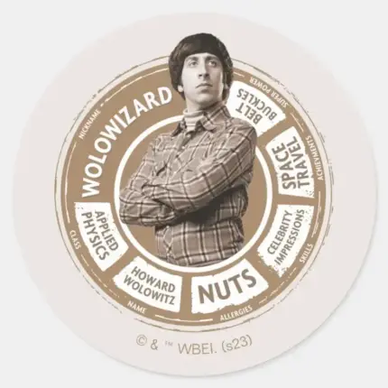 Howard Info Graphic Classic Round Sticker