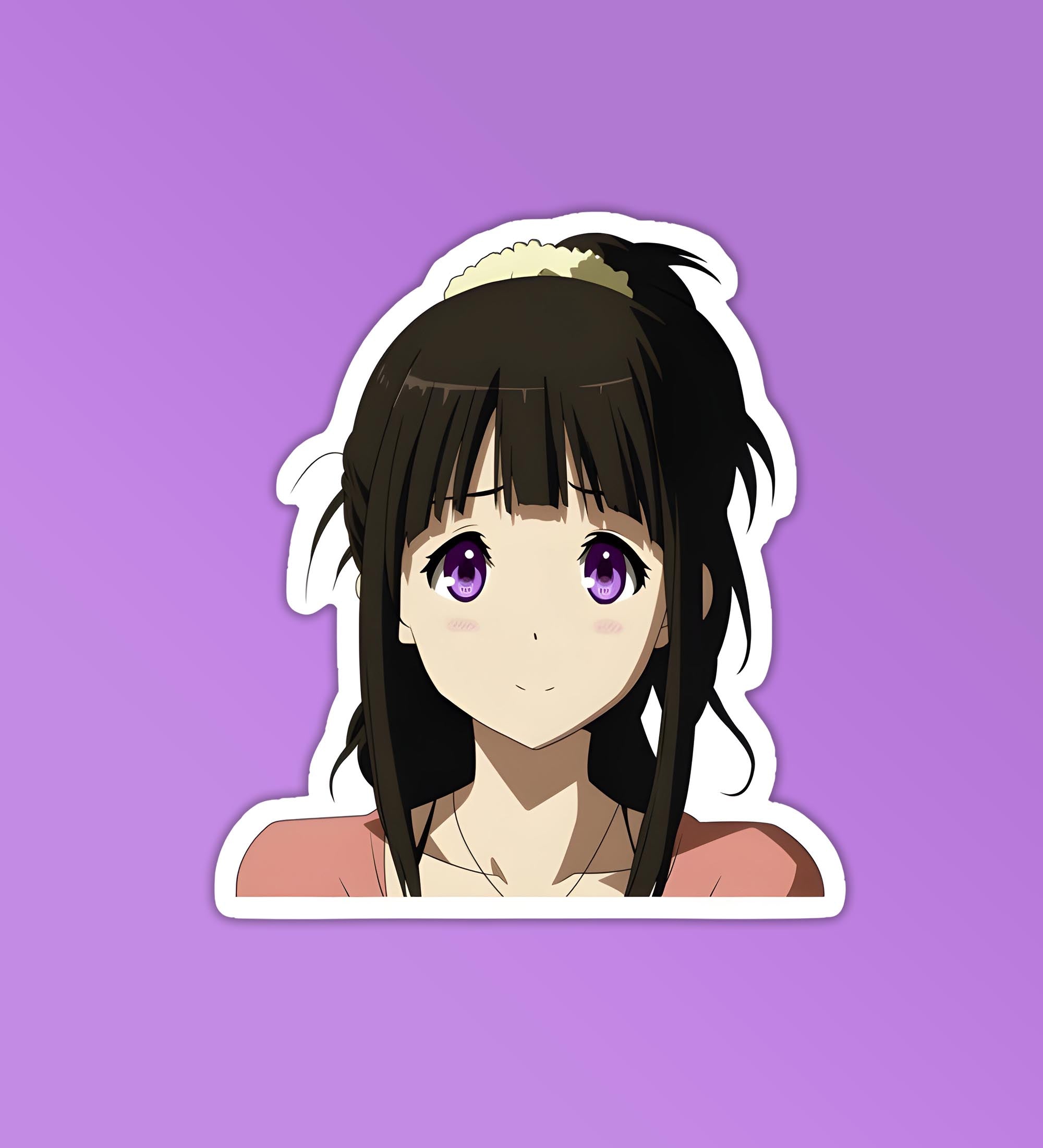Hyouka Cute Girl Laptop Mobile Stickers