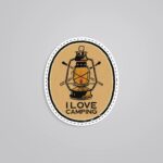 I Love Camping Travels Stickers
