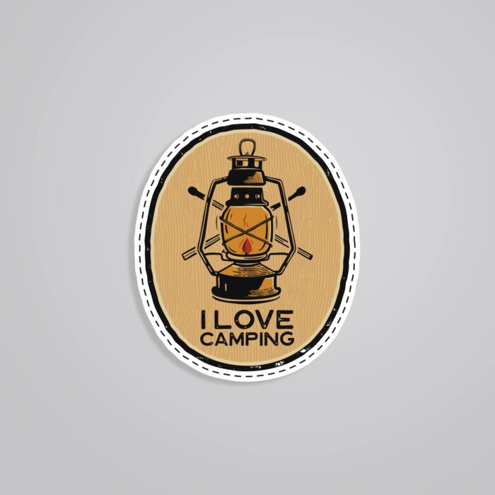 I Love Camping Travels Stickers