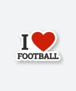 I Love Football Sticker