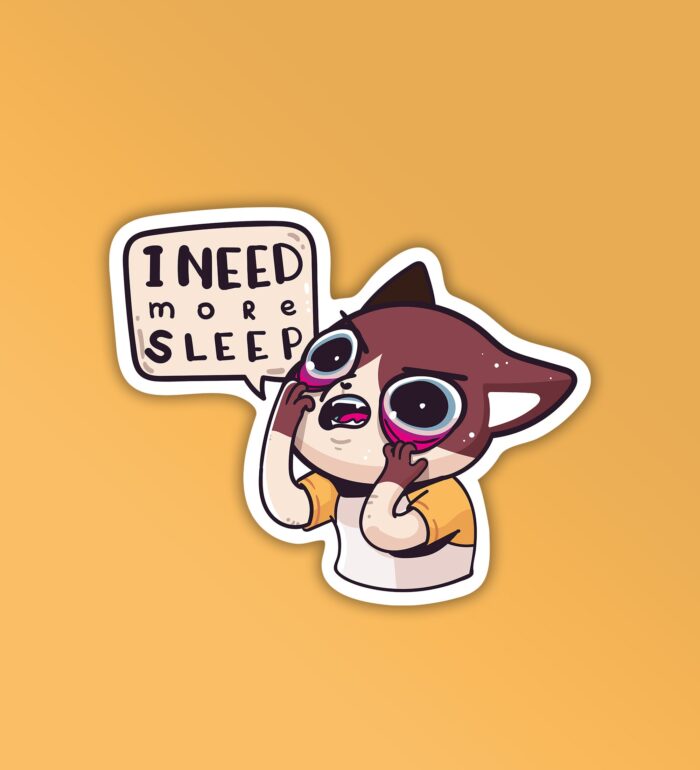 I Need More Sleep   Mobile Laptop Sticker