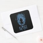 IT Always The Eyes Forest Silhouette Square Sticker