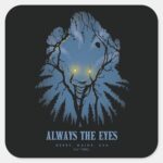 IT Always The Eyes Pareidolic Tree Tops Square Sticker