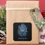 IT Always The Eyes Pareidolic Tree Tops Square Sticker