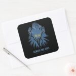 IT Always The Eyes Pareidolic Tree Tops Square Sticker