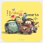 I Brake For Hearts Square Sticker