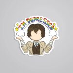 Im Depressed Dazai Anime Stickers