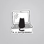 Im A Purrgrammer Witty Stickers
