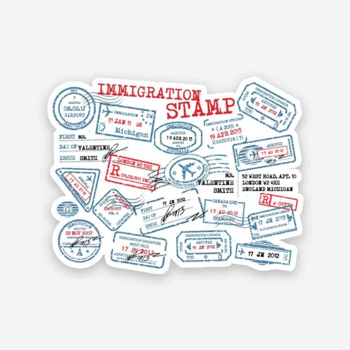 Immigration Stamp Sticker