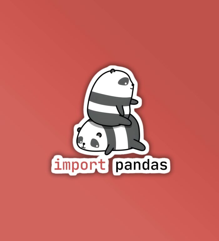 Import Panda Programmer Coding Sticker