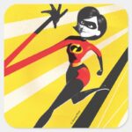 Incredibles 2 Mrs. Incredible Elastigirl Square Sticker