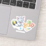 Infant Tom And Jerry Playing With Toys Sticker