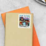 Innsbruck Mountain Village And River Views Post Stamp Travels Stickers