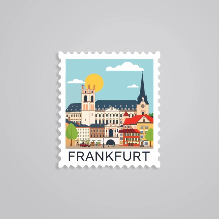 Innsbruck Village And Riverfront Post Stamp Travels Stickers
