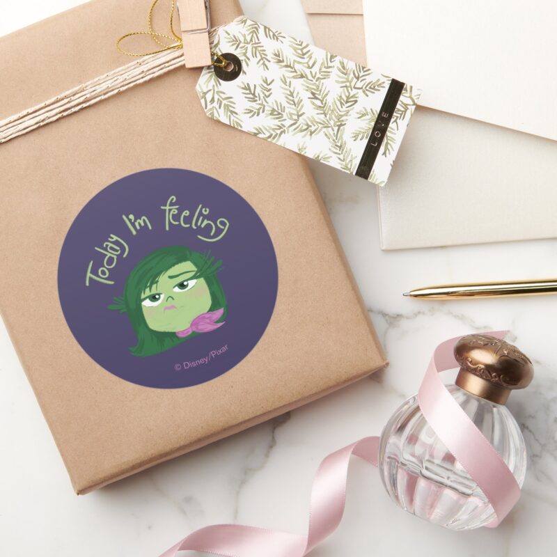 Inside Out 2 Today Im Feeling Disgust Graphic Classic Round Sticker