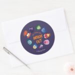 Inside Out You Know Me Inside Out Character Circle Classic Round Sticker