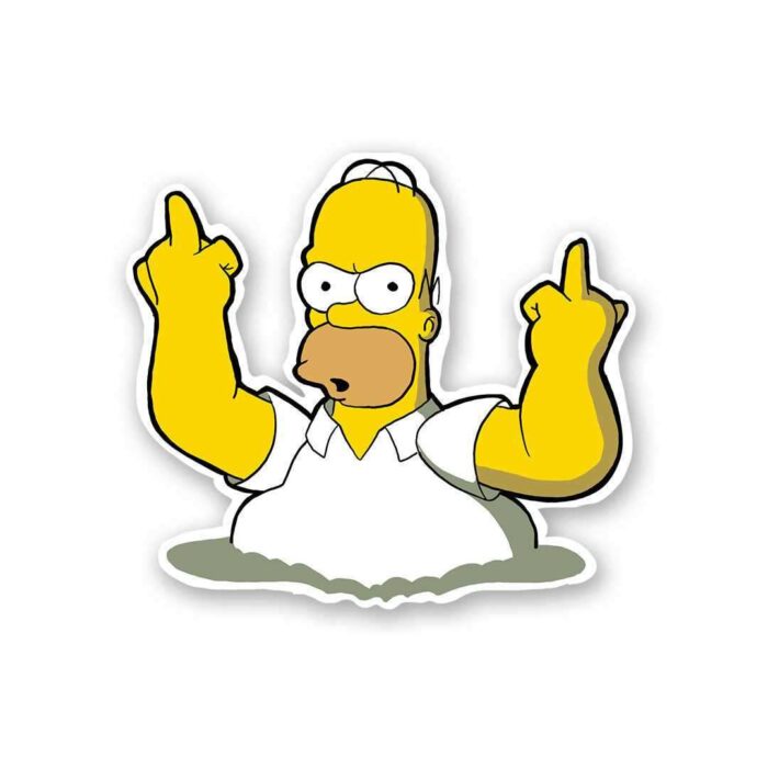 Irritated Homer Sticker