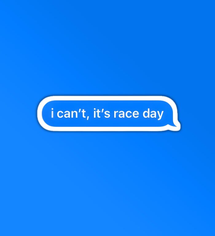 It s Race Day Sticker