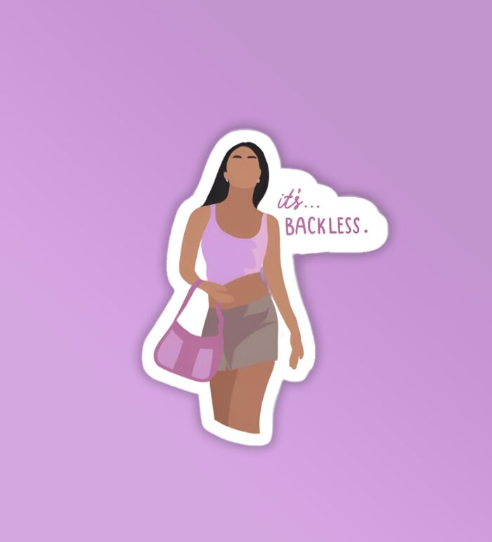 Its Backless Poo   Laptop Phone Sticker