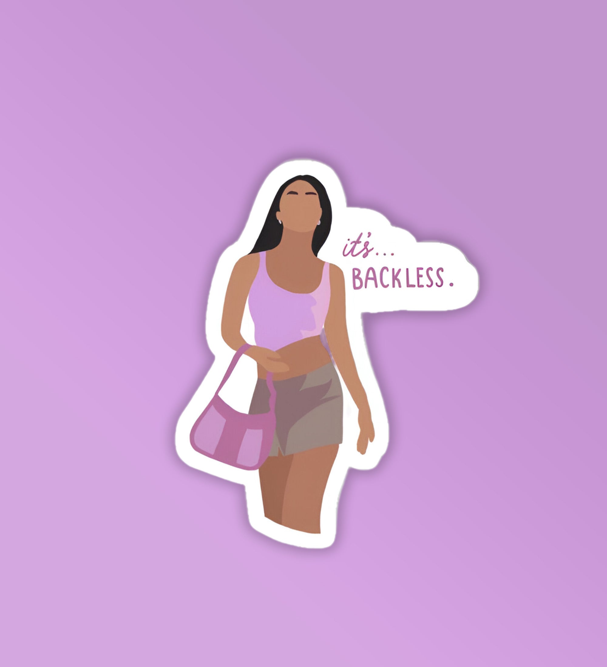 Its Backless Poo   Laptop Phone Sticker