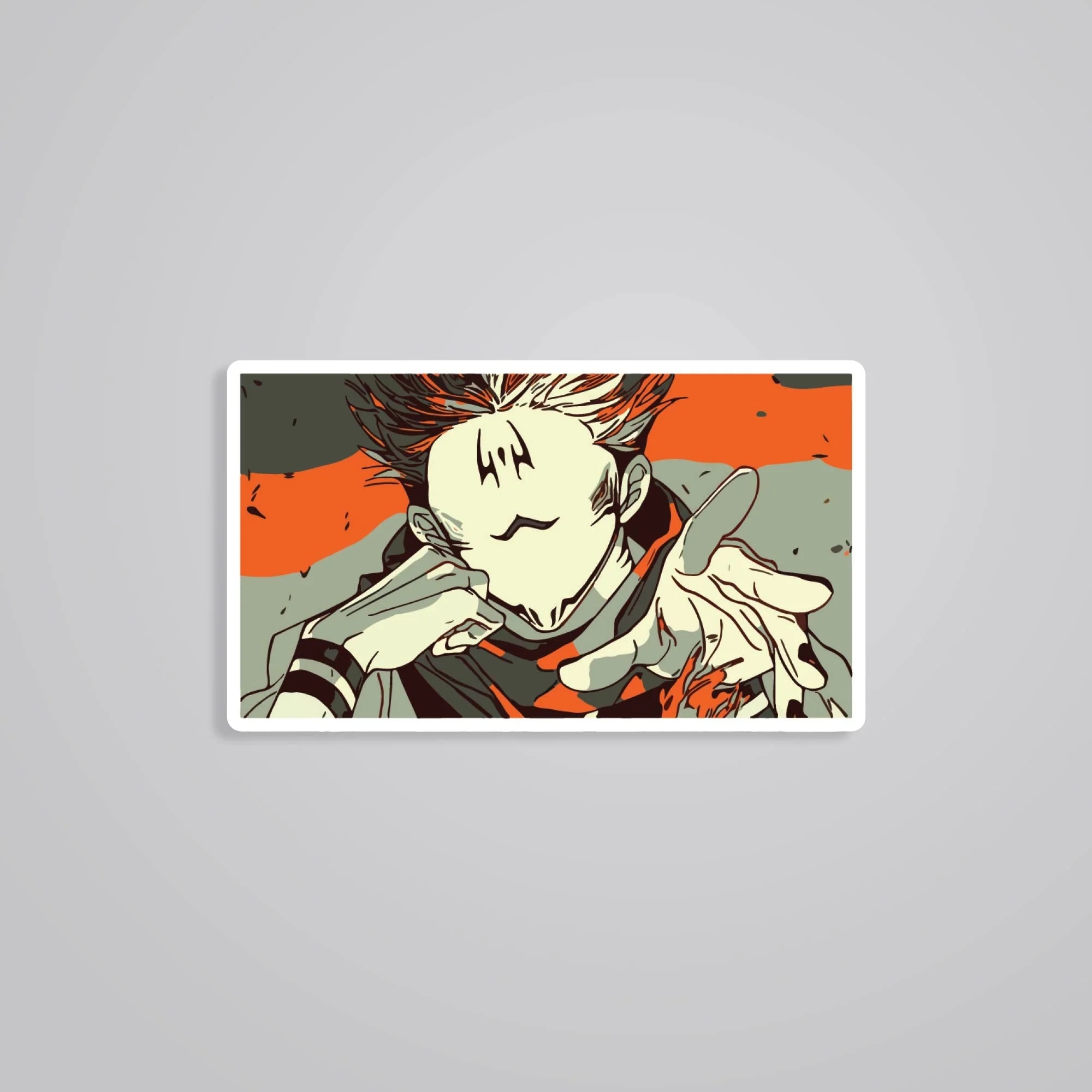 JJK Sukuna In Frame Anime Stickers