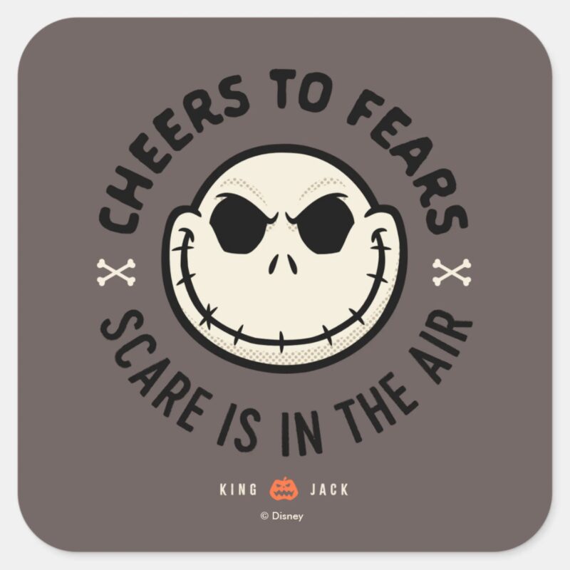 Jack Skellington Cheers To Fears Square Sticker