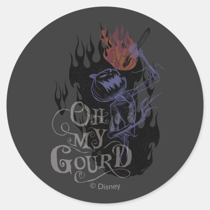 Jack Skellington Oh My Gourd Classic Round Sticker
