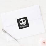 Jack Skellington First Birthday Thank You Square Sticker