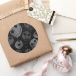 Jack Skellington Pattern Classic Round Sticker