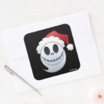 Jack Skellington Santa Emoji Square Sticker