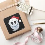 Jack Skellington Santa Emoji Square Sticker