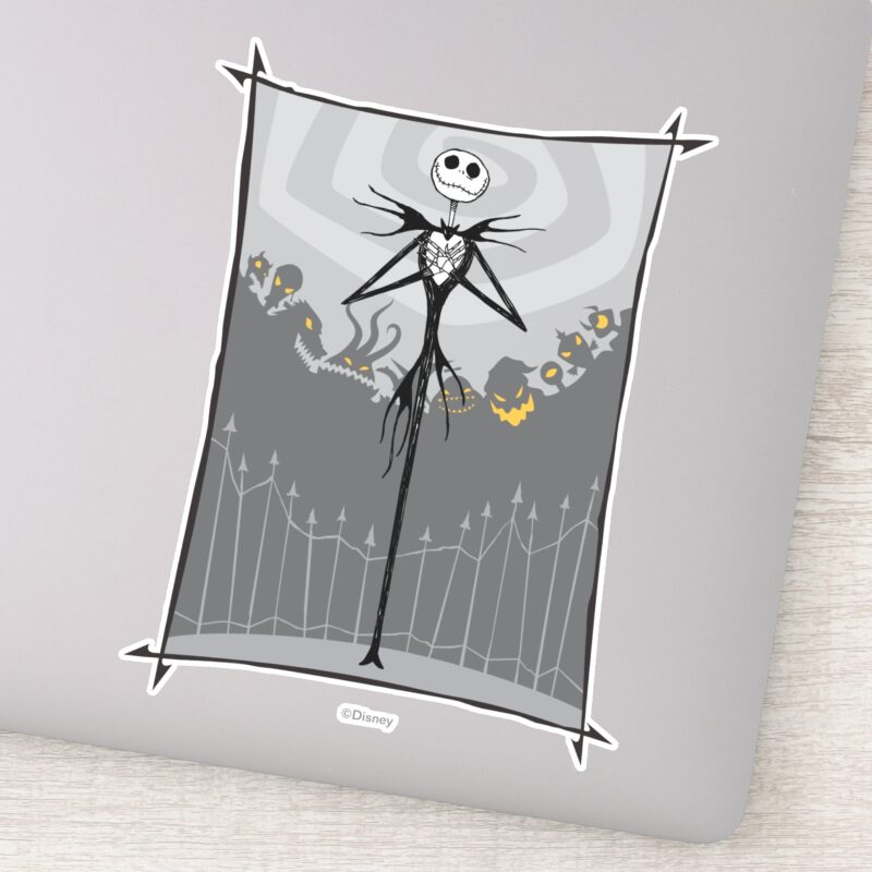 Jack Skellington Cemetery Fence Sticker