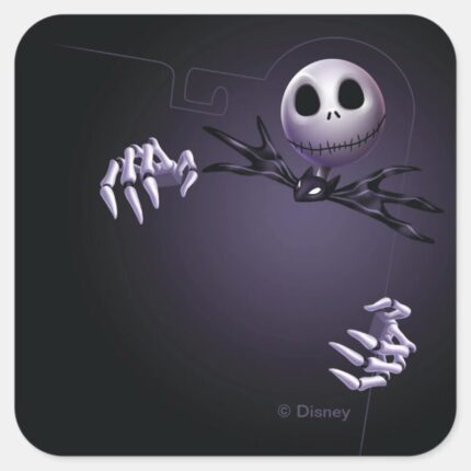 Jack Skellington Jack Border Square Sticker