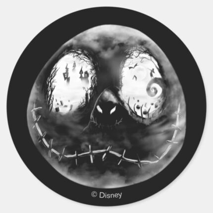 Jack Skellington Just Smile Classic Round Sticker