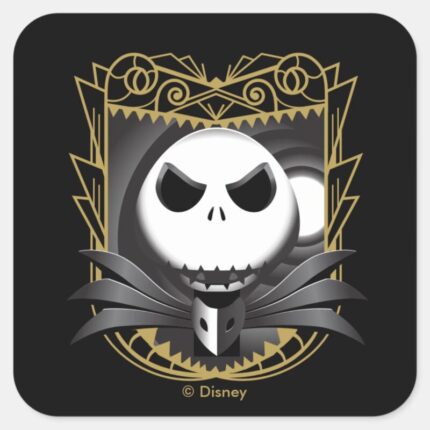 Jack Skellington King Jack Square Sticker
