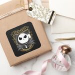 Jack Skellington King Jack Square Sticker