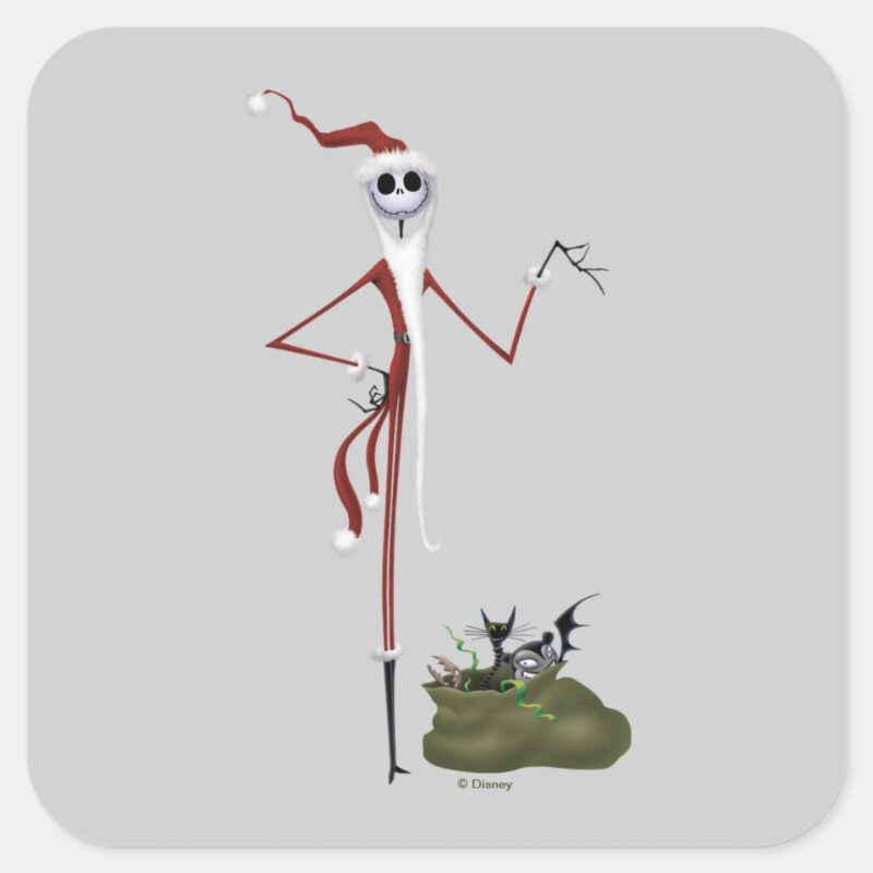 Jack Skellington Sandy Claws Square Sticker
