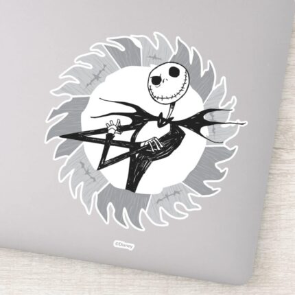 Jack Skellington Saw Blade Frame Sticker