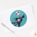 Jack Skellington Standing Classic Round Sticker