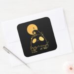 Jack Skellington On Jack Themed Spiral Hill Square Sticker
