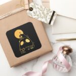 Jack Skellington On Jack Themed Spiral Hill Square Sticker