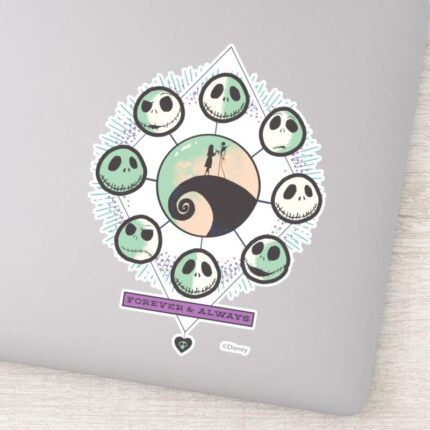 Jack Sally Moon Phases Forever Always Sticker