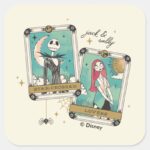 Jack Sally Star Crossed Lovers Tarot Cards Square Sticker