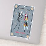 Jack Sally Merry Scary Holidays Sticker