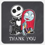 Jack And Sally Baby Shower Thank You Square Sticker