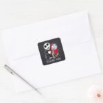 Jack And Sally Baby Shower Thank You Square Sticker