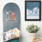 Jack And Sally Hiding Behind Tombstone Sticker